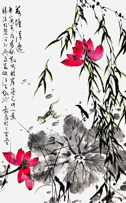 画的元素,诗的元素融会贯通.李嘉存画作!把诗的审美原则介入画技之中.